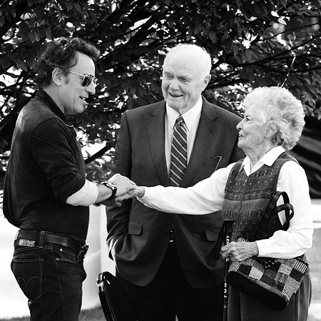 Bruce Springsteen with Senator and Mrs. John Glenn